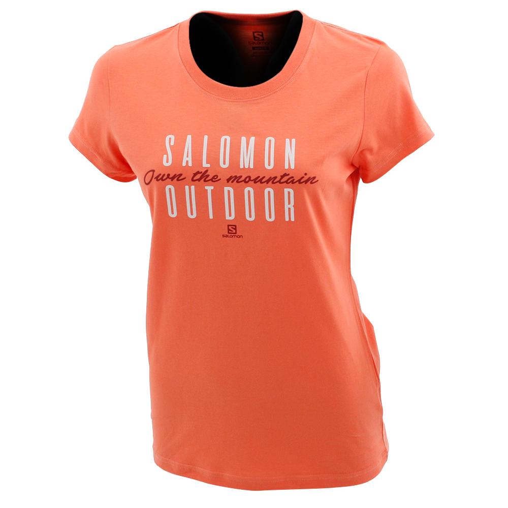 Salomon Israel BEEN THERE SS W - Womens T shirts - Coral (YDXW-83971)
